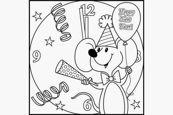 600x400 Black And White New Year Drawings Merry Christmas And Happy New