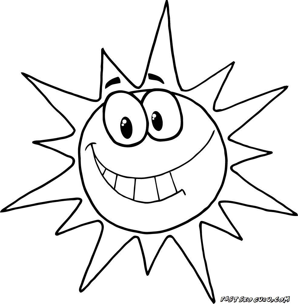 984x1002 Happy Sun Coloring Page Colorings Design Ideas