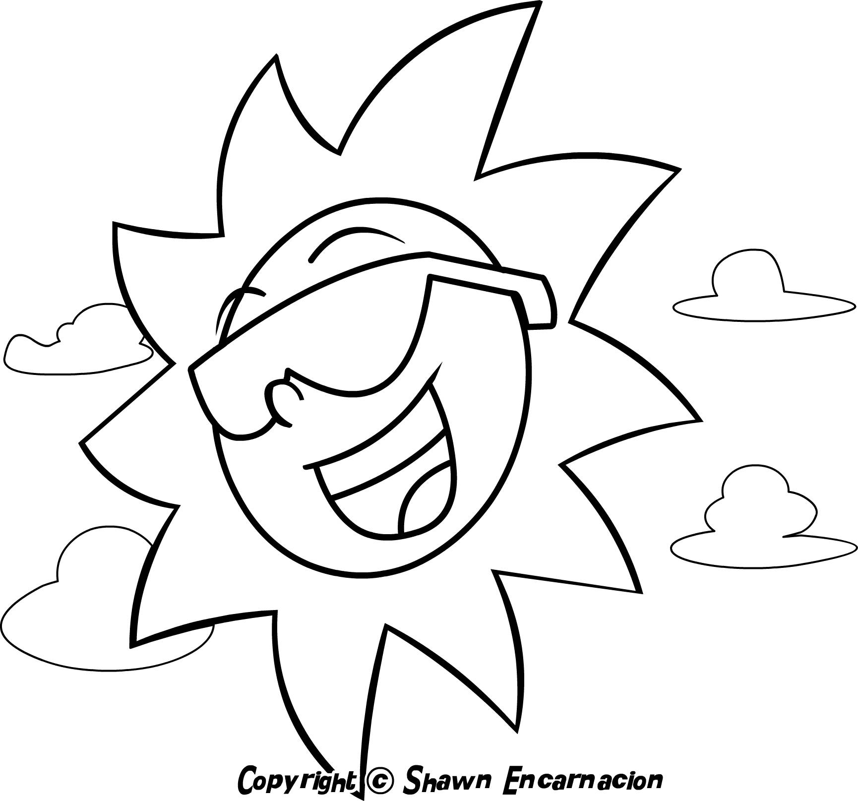 1730x1615 Happy Sun Coloring Page Gallery Colorings Chil