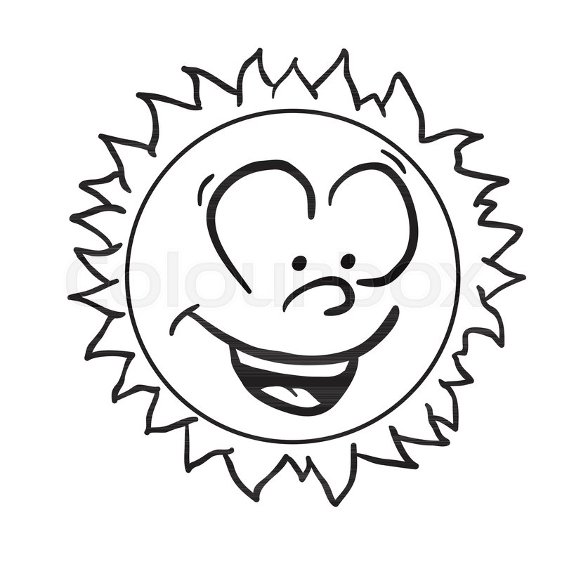 800x800 Happy Sun Smiling Stock Vector Colourbox