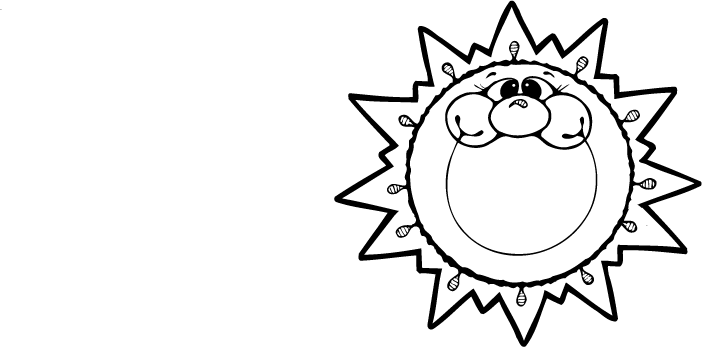 702x347 Coloring Page Of Happy Sun For Preschoolers