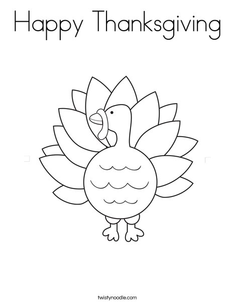 468x605 Happy Thanksgiving Coloring Page
