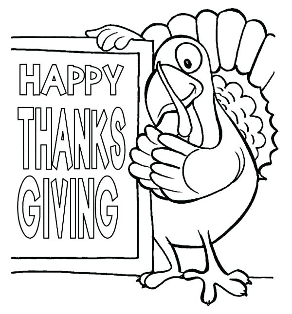 600x646 Happy Thanksgiving Color Pages Best Coloring Pages