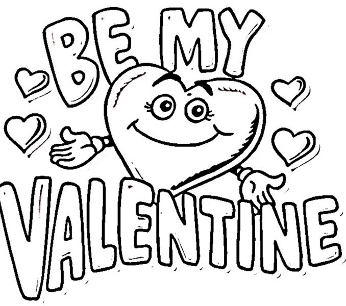 678x600 Happy Valentines Day Coloring Sheets Kids Coloring