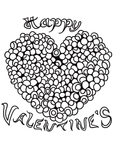 371x480 Happy Valentine's Heart Coloring Page Free Printable Coloring Pages