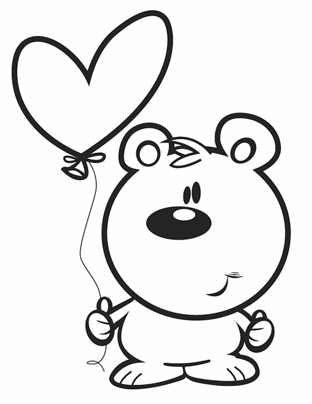 640x827 Cute Valentines Day Coloring Pages