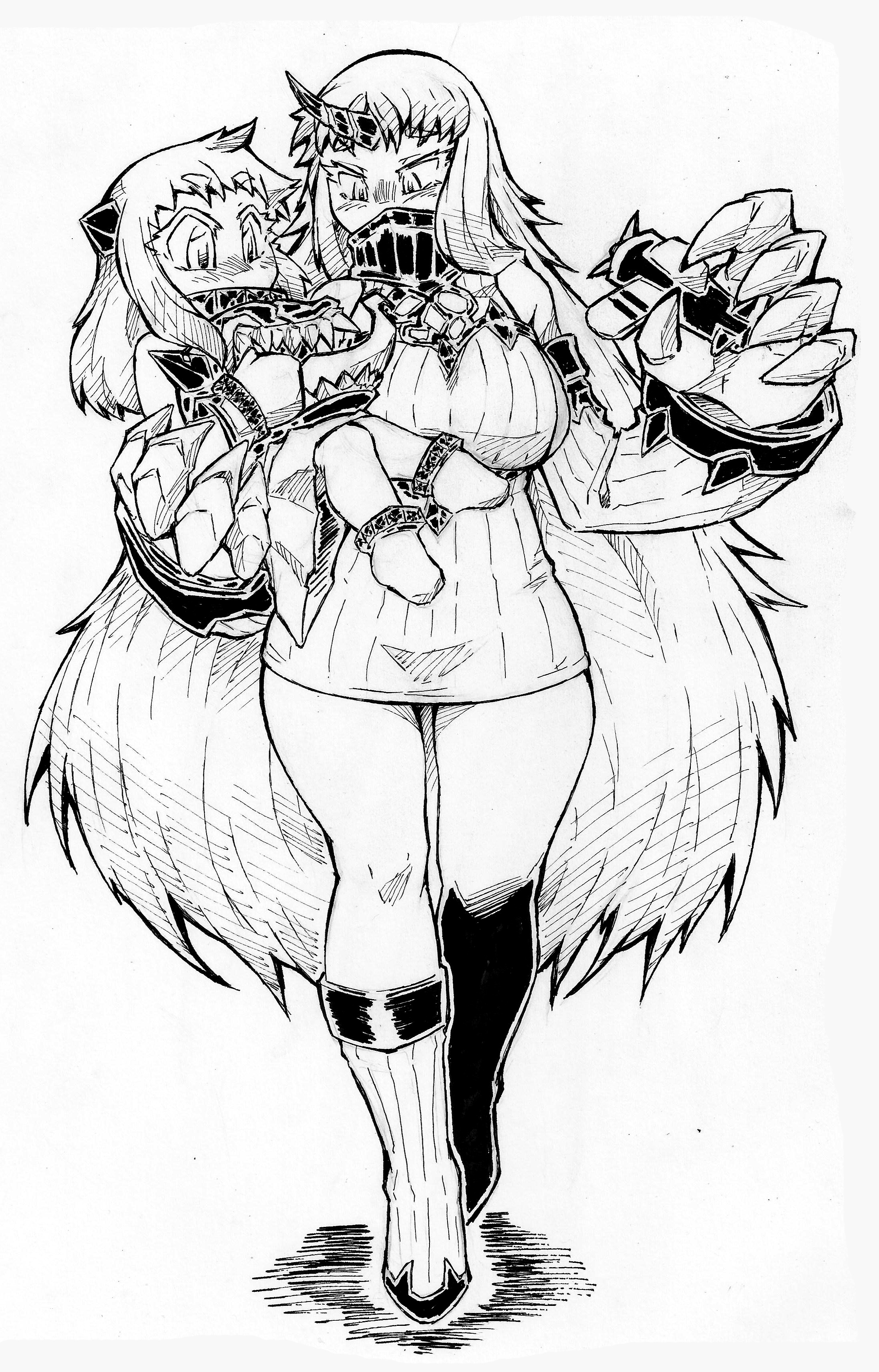 2247x3507 Harbor And Northern Princess Ink Lineart By Dragoontequila