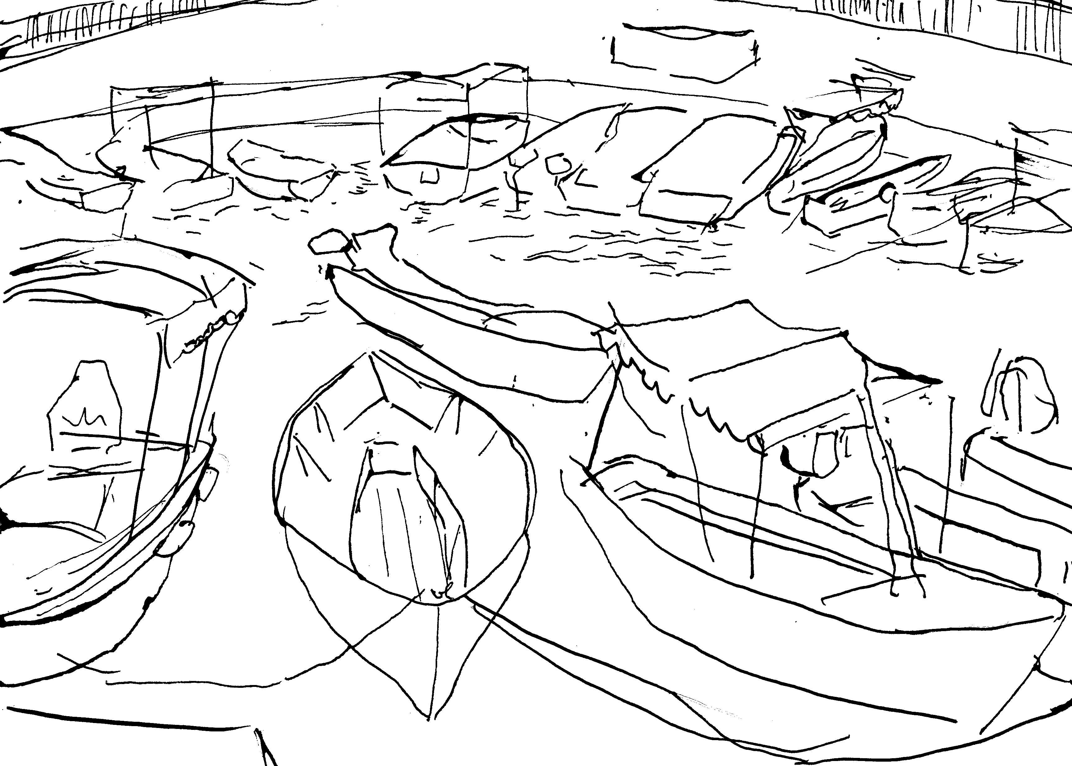 3438x2459 Harbor In Ulcinj Drawings Drawings