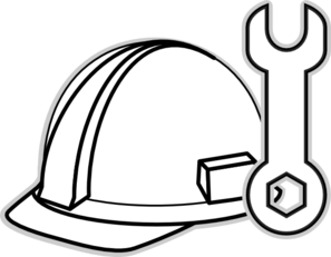 297x231 White Hard Hat Clip Art