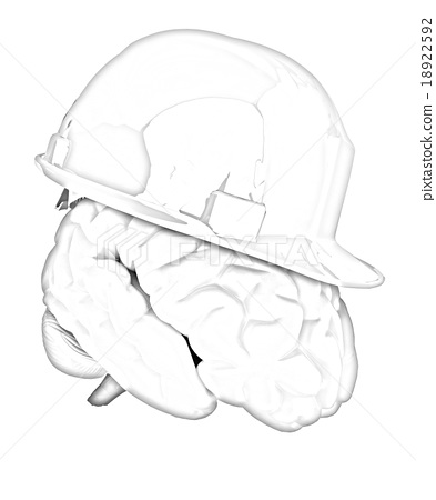 393x450 Hard Hat On Brain
