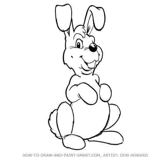 550x522 How To Draw A Rabbit