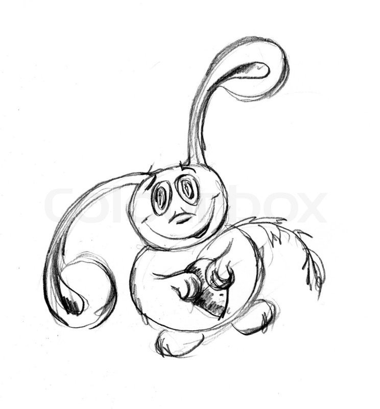 744x800 Pencil Drawing Hare On White Background Stock Photo Colourbox