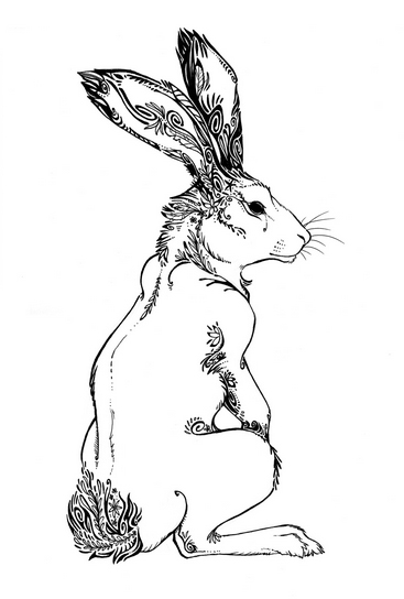 367x544 Sitting Hare Galleryfab