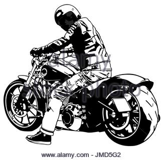 327x320 Harley Davidson And Rider Stock Vector Art Amp Illustration, Vector