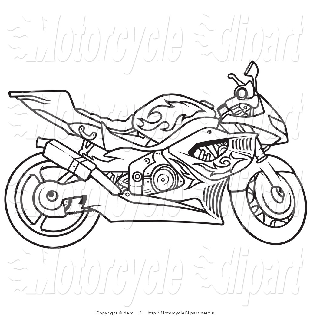 1024x1044 Motorcycle Drawings Clipart