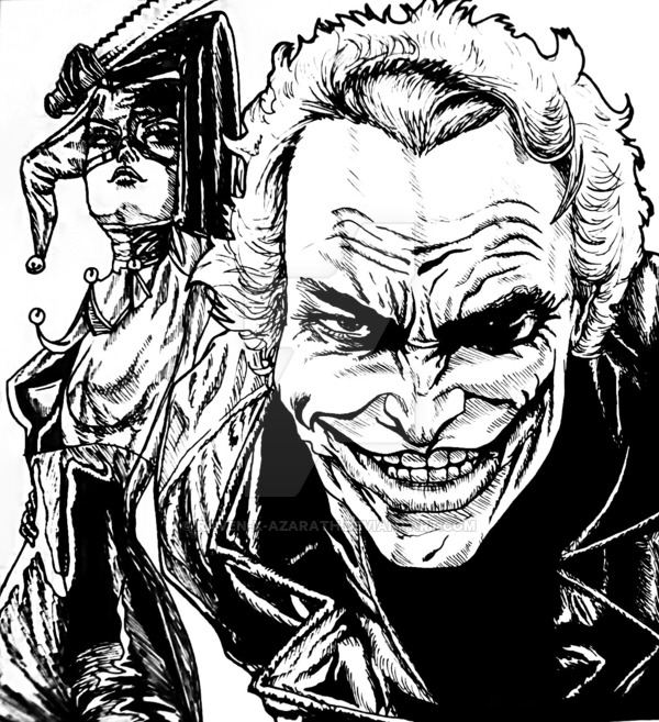 Harley Quinn And Joker Drawing at GetDrawings | Free download