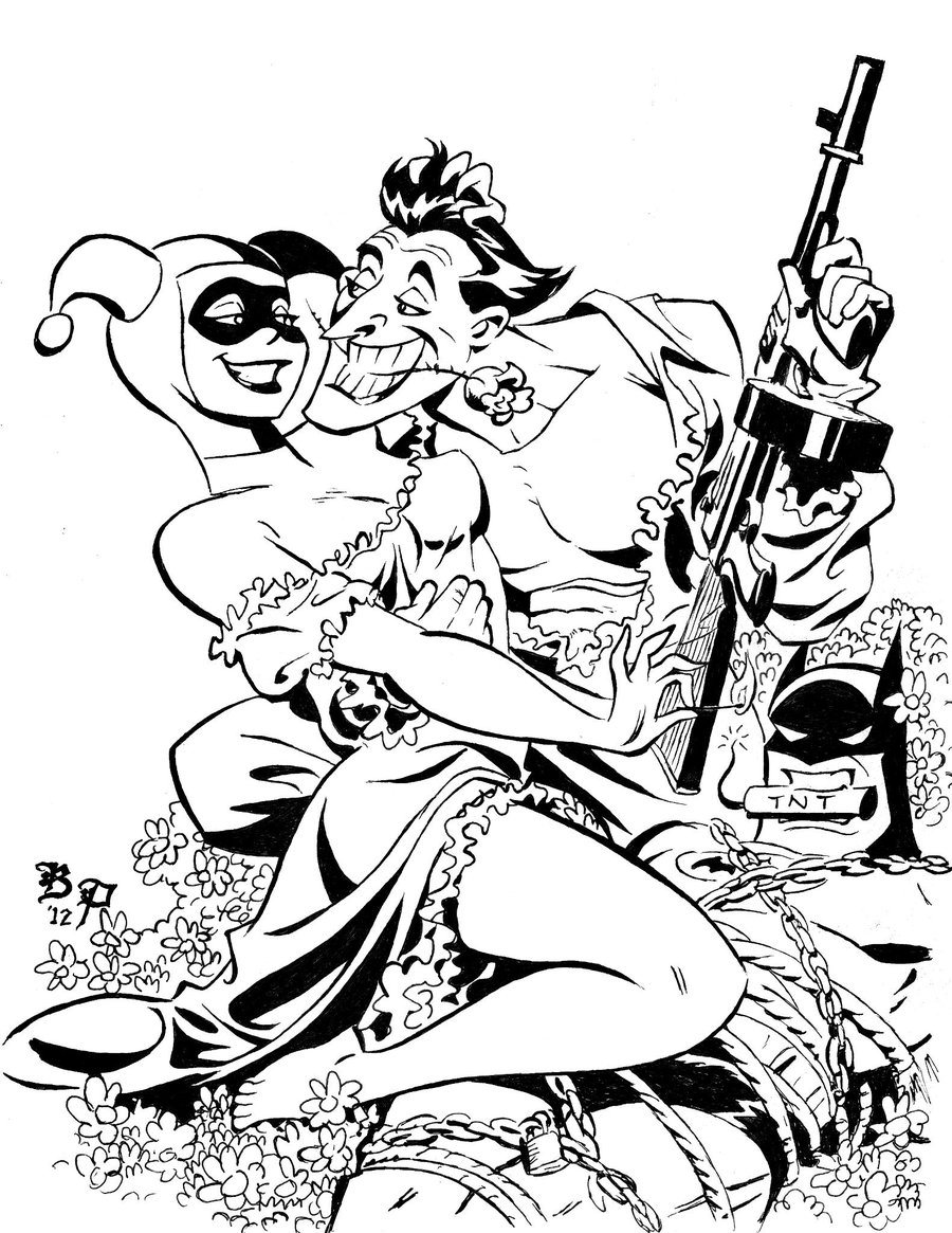 900x1165 Harley Quinn Joker Study By Daevilmagiciano