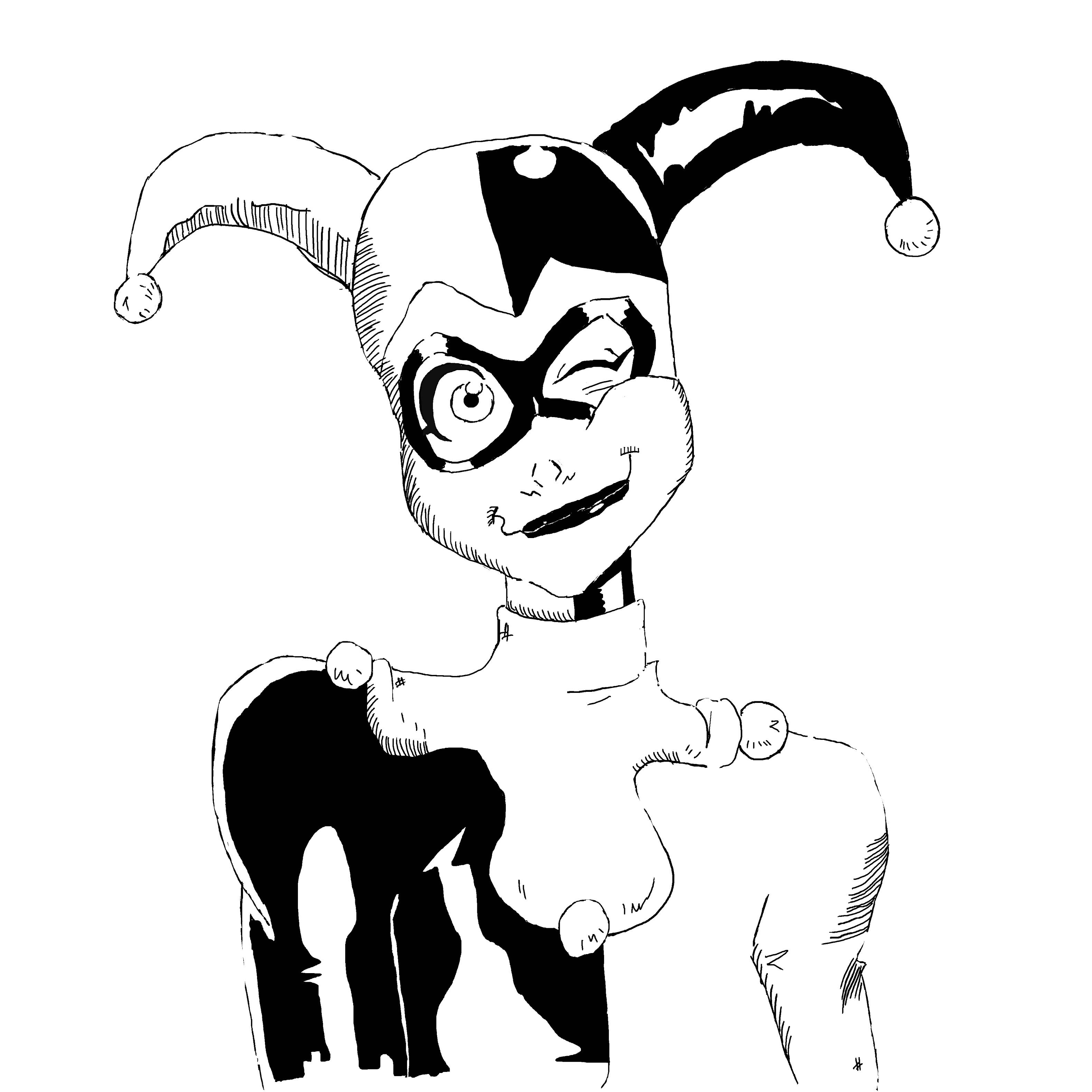 3160x3160 Drawing Harley Quinn