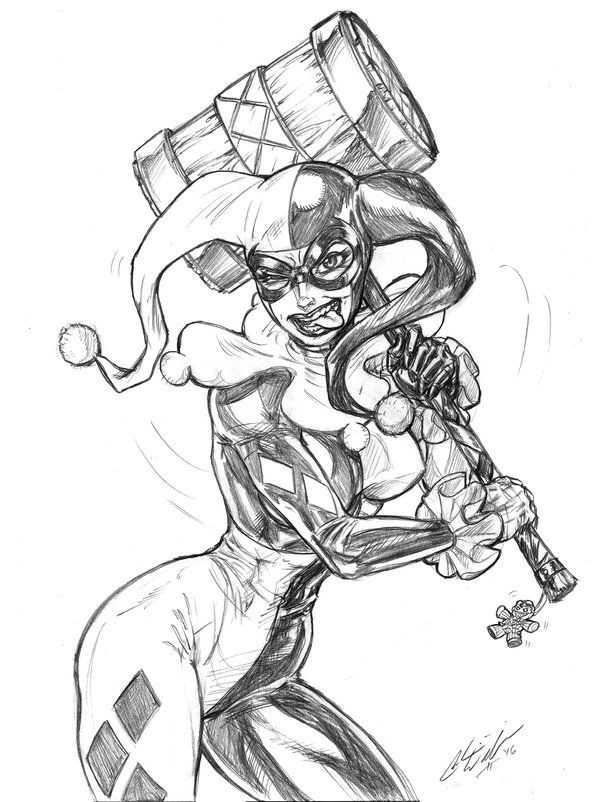 600x802 Classic Harley Quinn By On @
