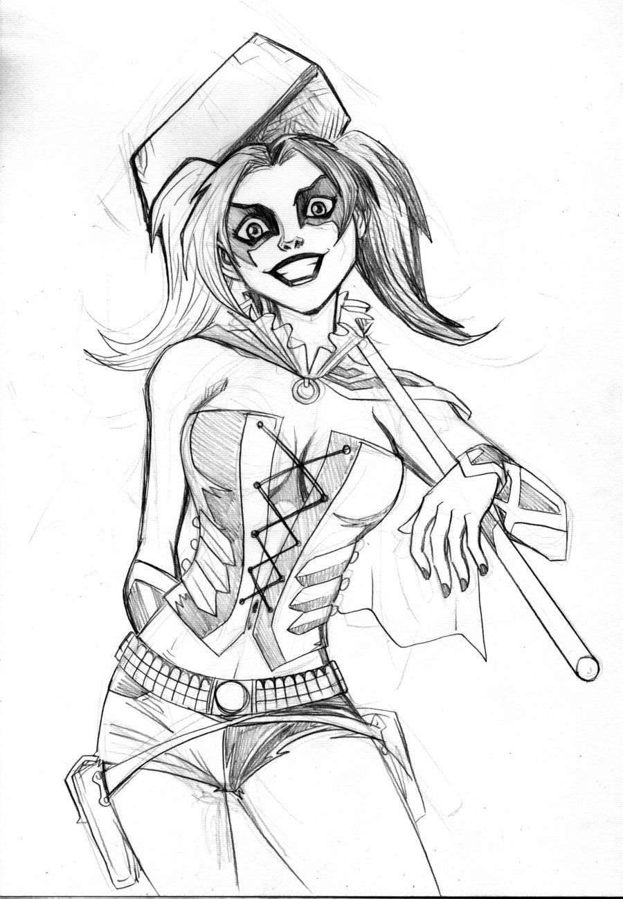 900x1299 Harley Quinn Drawing