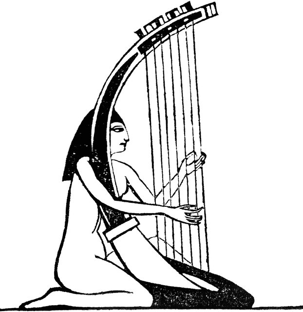 622x640 Egyptian Harp Clipart Etc