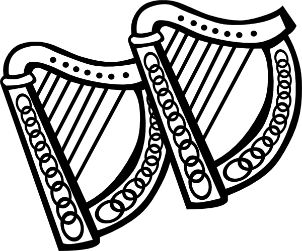 600x500 Harp Clip Art