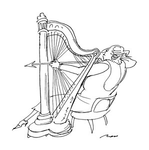 298x300 Harp Drawings Fine Art America
