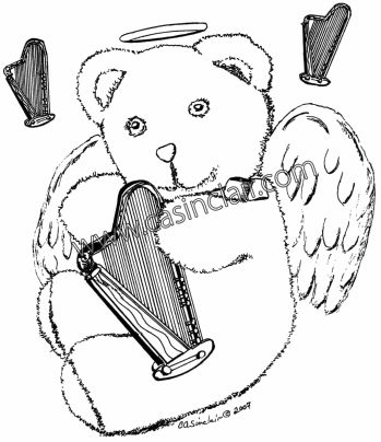 349x404 Teddy Bear And Harp Teddy Bear Art Bears That You Love C. A.