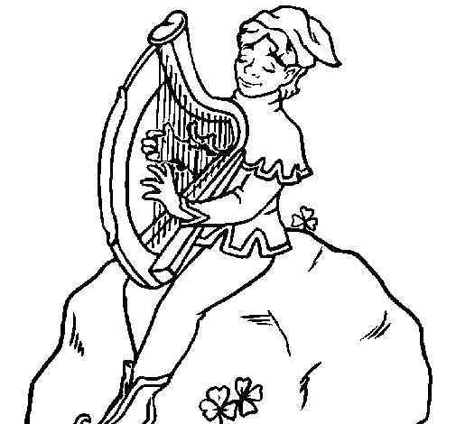 505x470 Harp Coloring Page Genesisar.co