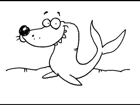 480x360 How To Draw A Cartoon Seal 017