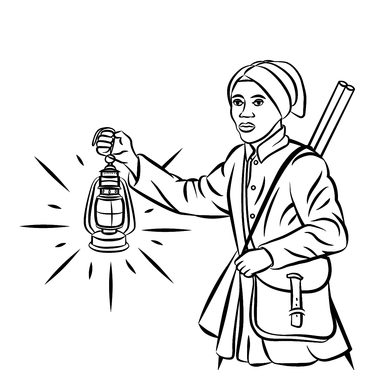 1275x1240 Harriet Tubman Coloring Pages Preschool To Fancy Print Draw Kids