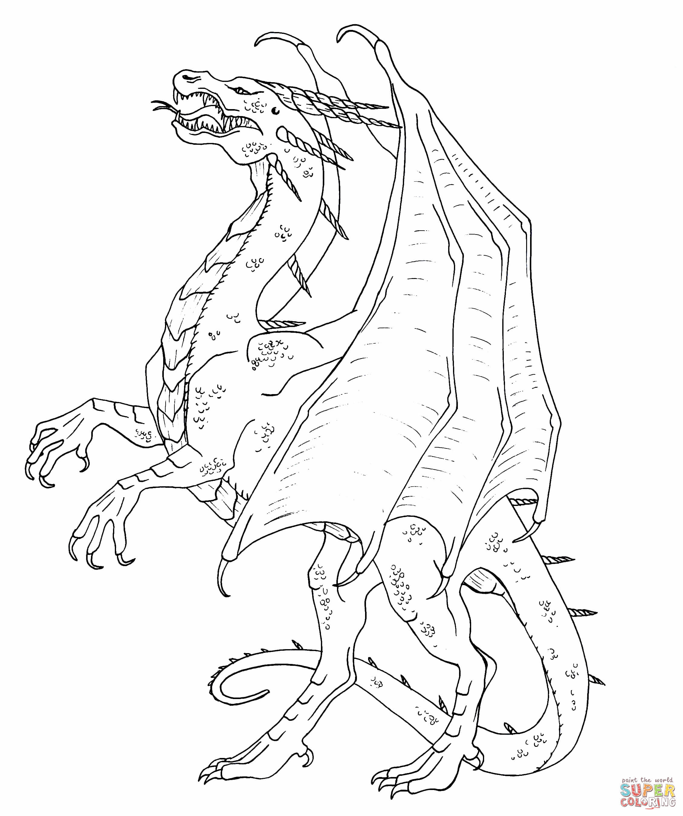 2260x2700 The Hungarian Horntail Dragon Coloring Page Free Printable