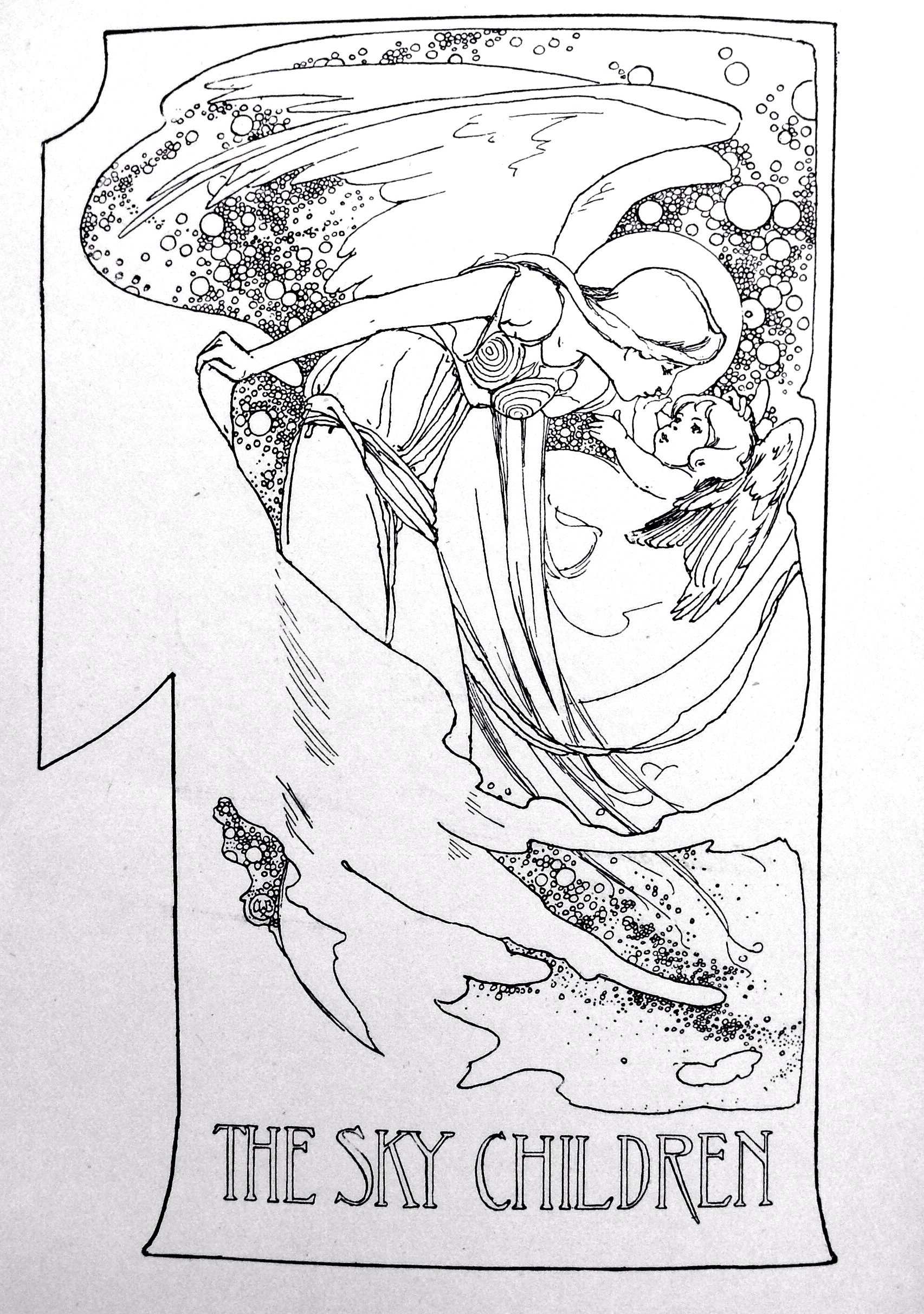 1705x2424 The Sky Children Illustration By Alice B. Woodward Vintage