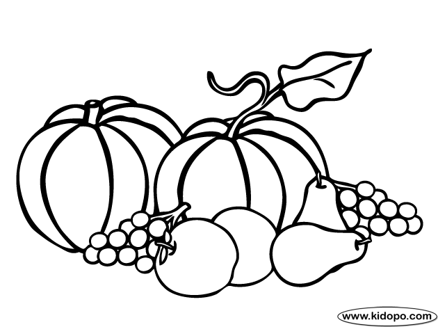 630x470 Fall Harvest Coloring Page
