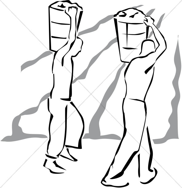 592x612 Field Workers In Black And White Harvest Day Clipart