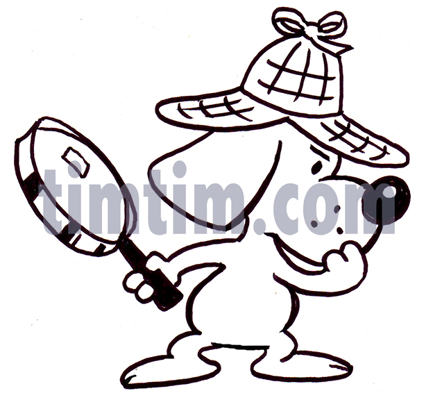 624x576 Free Drawing Of A Dog Detective Bw From The Category Pets
