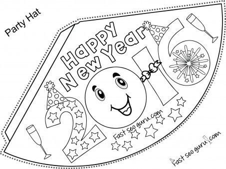 453x338 Party Hat New Year Drawings Merry Christmas And Happy New Year 2018