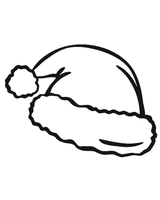 640x800 Santa Hat Clipart Black And White
