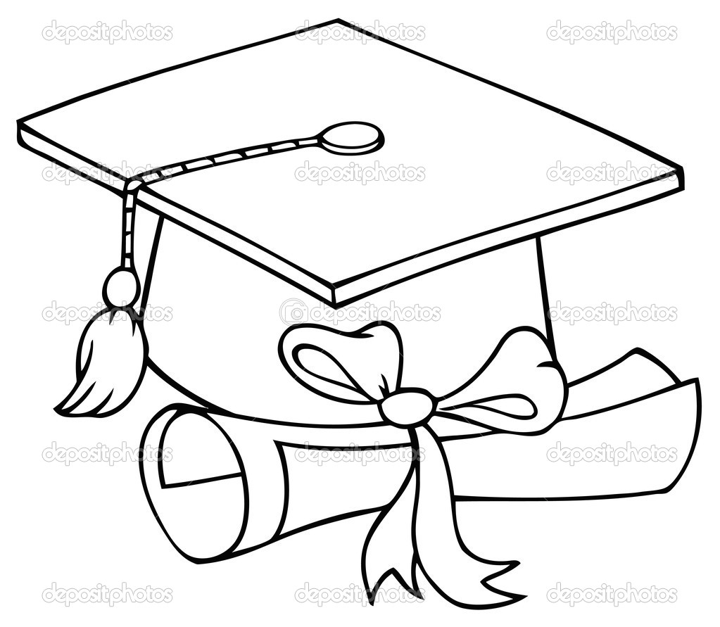 1023x891 How To Draw A Graduation Cap