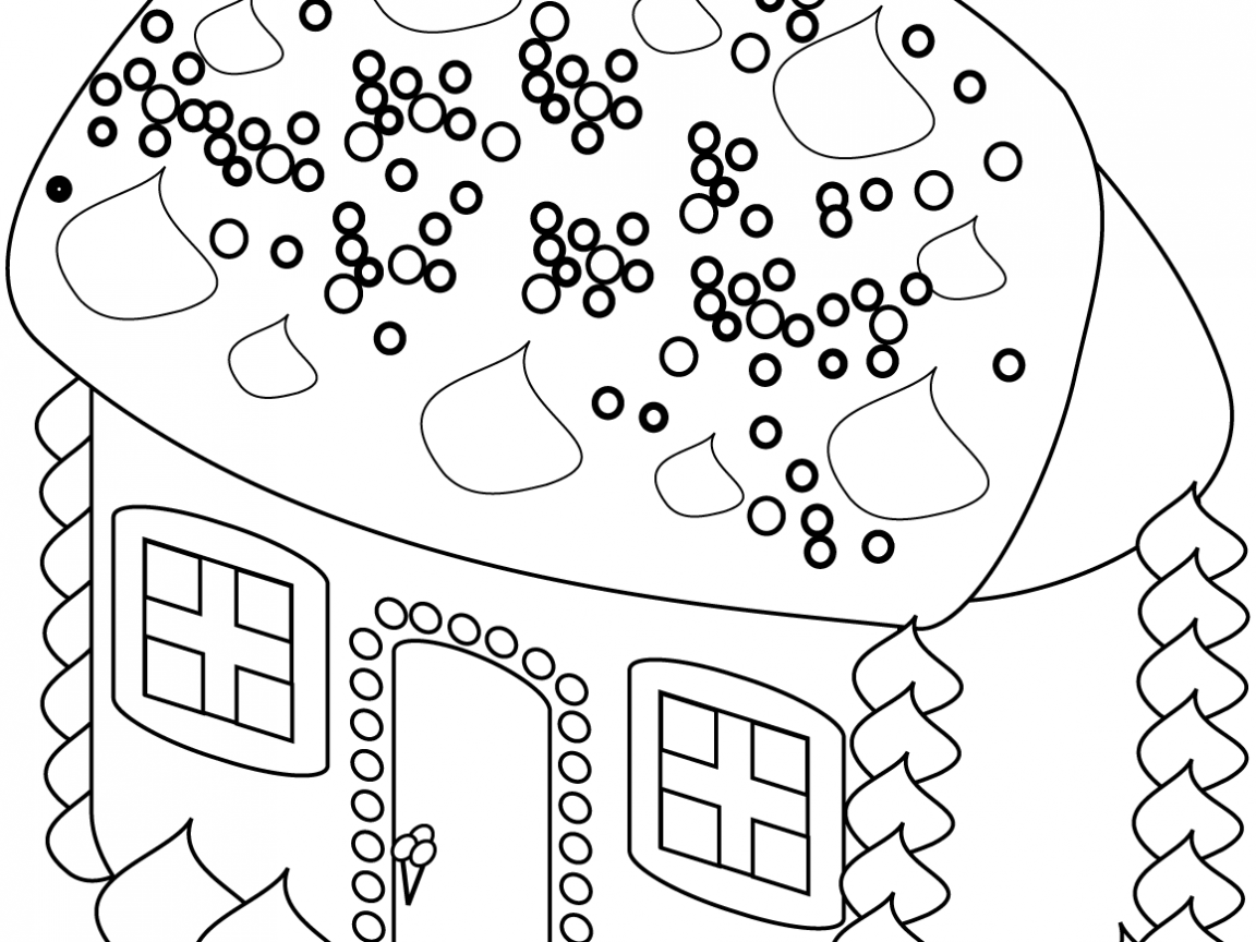 1152x864 Easy House Coloring Pages Drawing Printabledult Free