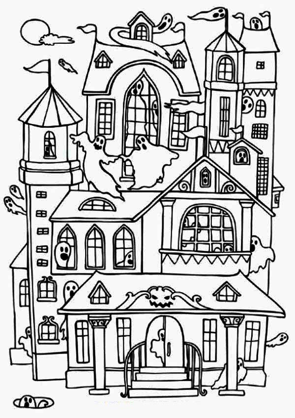 600x850 Haunted House Coloring Image Tags Haunted House Coloring How