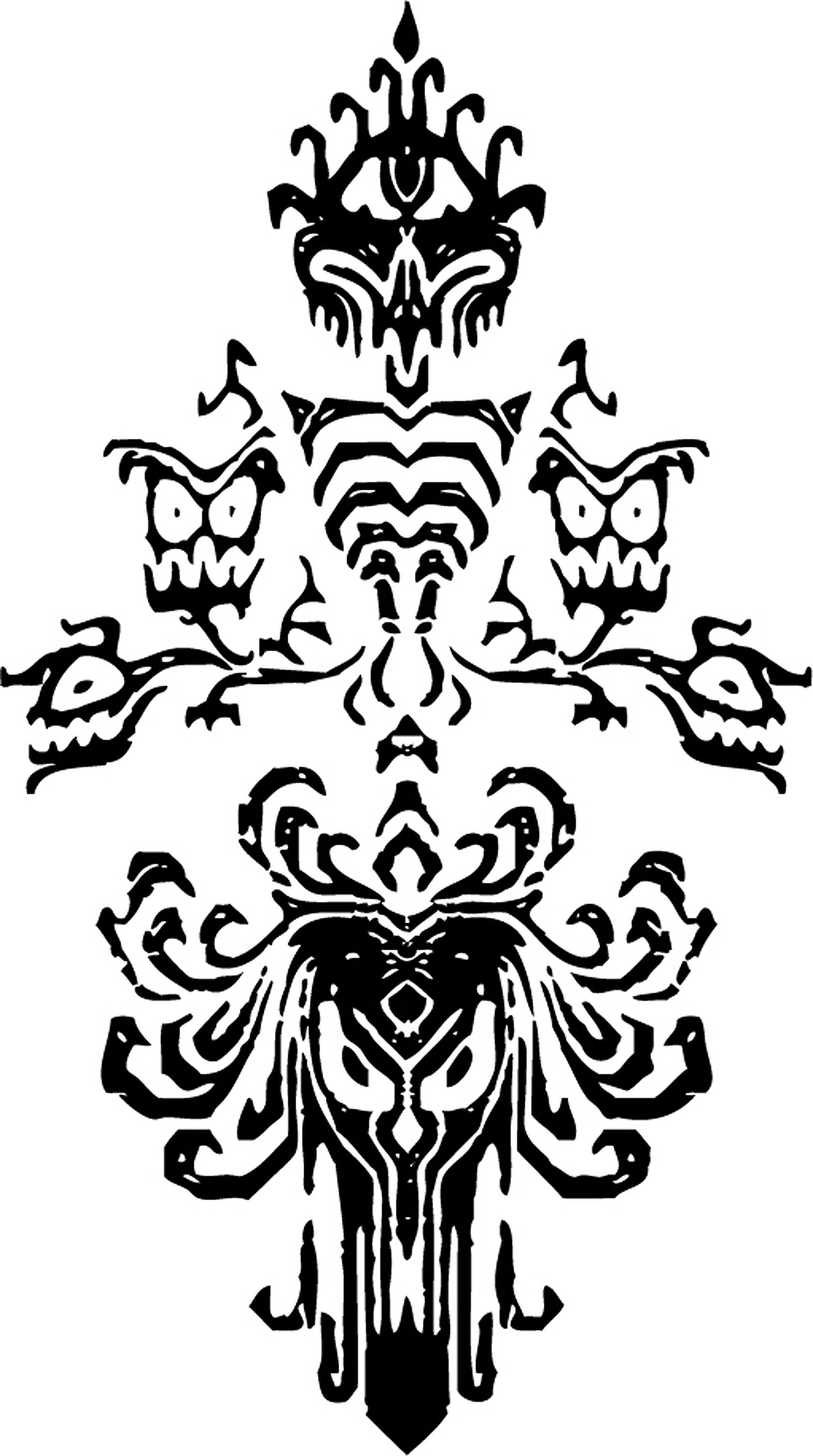 1677x3003 Disney Haunted Mansion Wallpaper Stencil