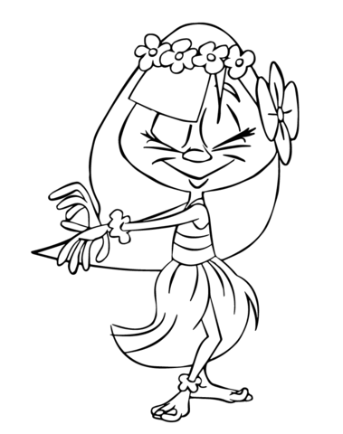 379x480 Hula Dancer Girl Coloring Page Free Printable Coloring Pages
