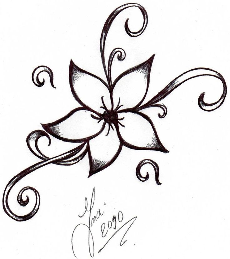 736x830 Collection Of Best Tribal Flower Tattoo Designs