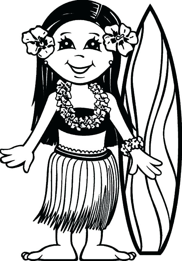 600x858 Flag Of Hawaii Coloring Page Coloring Girl Doll To Play