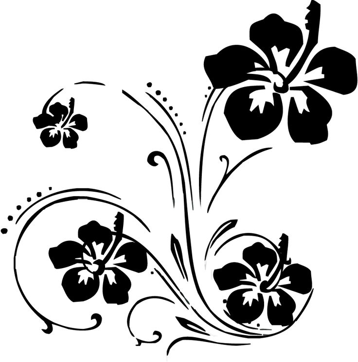 736x744 Hawaiian Swirls Clipart