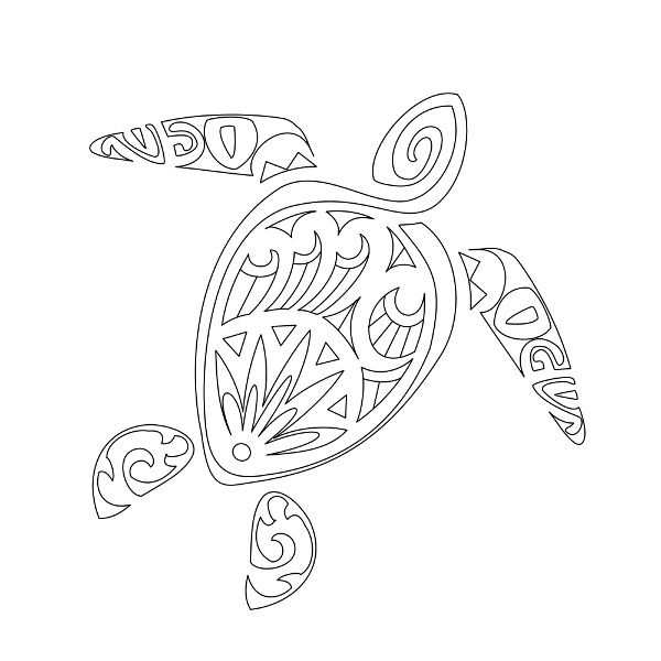 Hawaiian Sea Turtle Drawing at GetDrawings | Free download