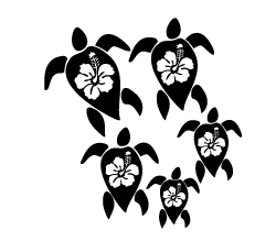 250x219 Hawaiian Stickers Turtle Stickers