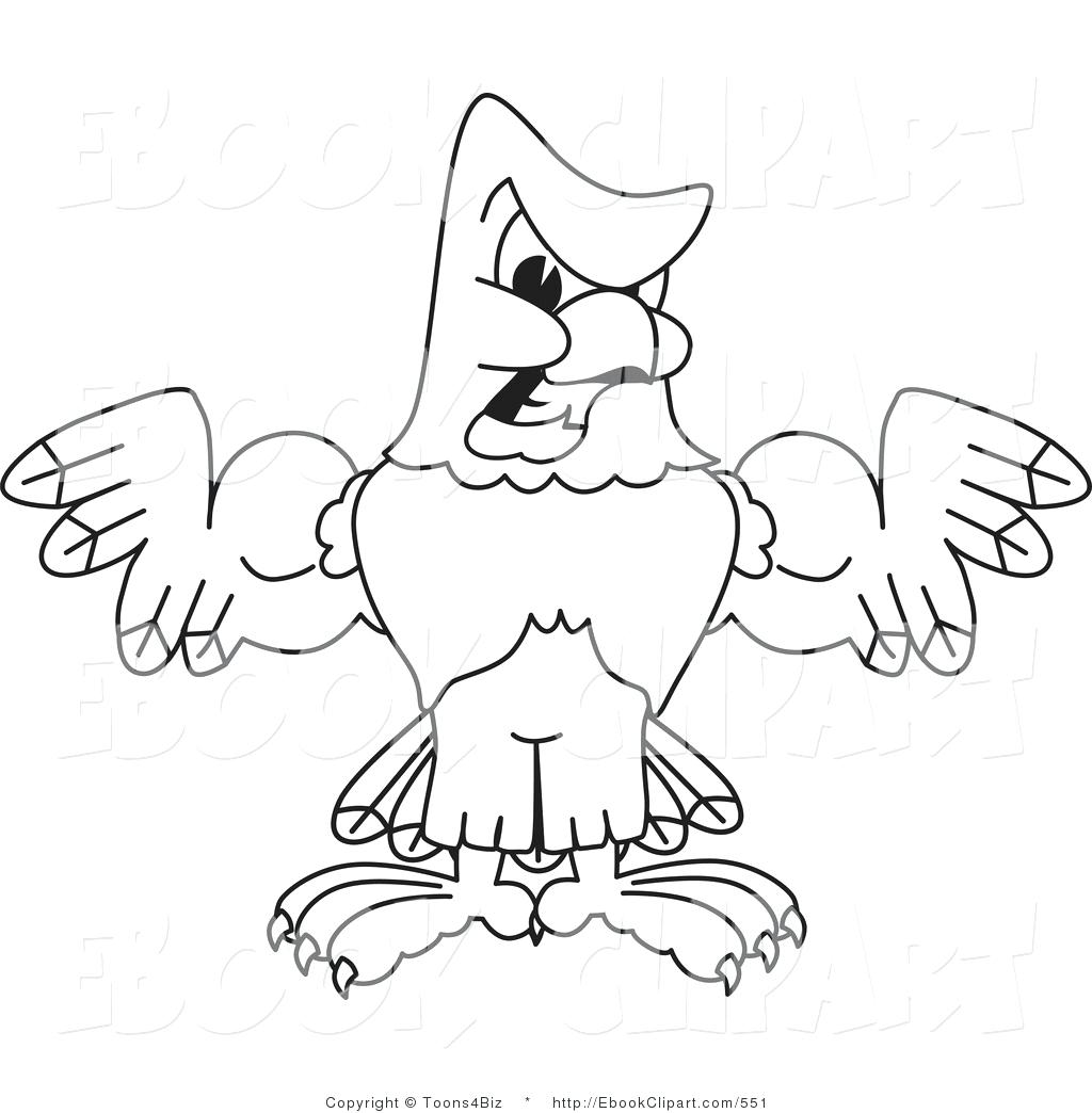 1024x1044 Coloring Page Outline Design Of A Bald Eagle Hawk Or Falcon