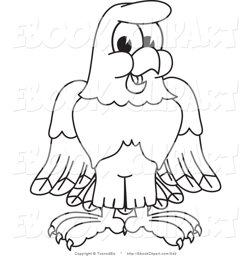 1024x1044 Vector Clip Art Of A Black And White Bald Eagle Hawk Or Falcon